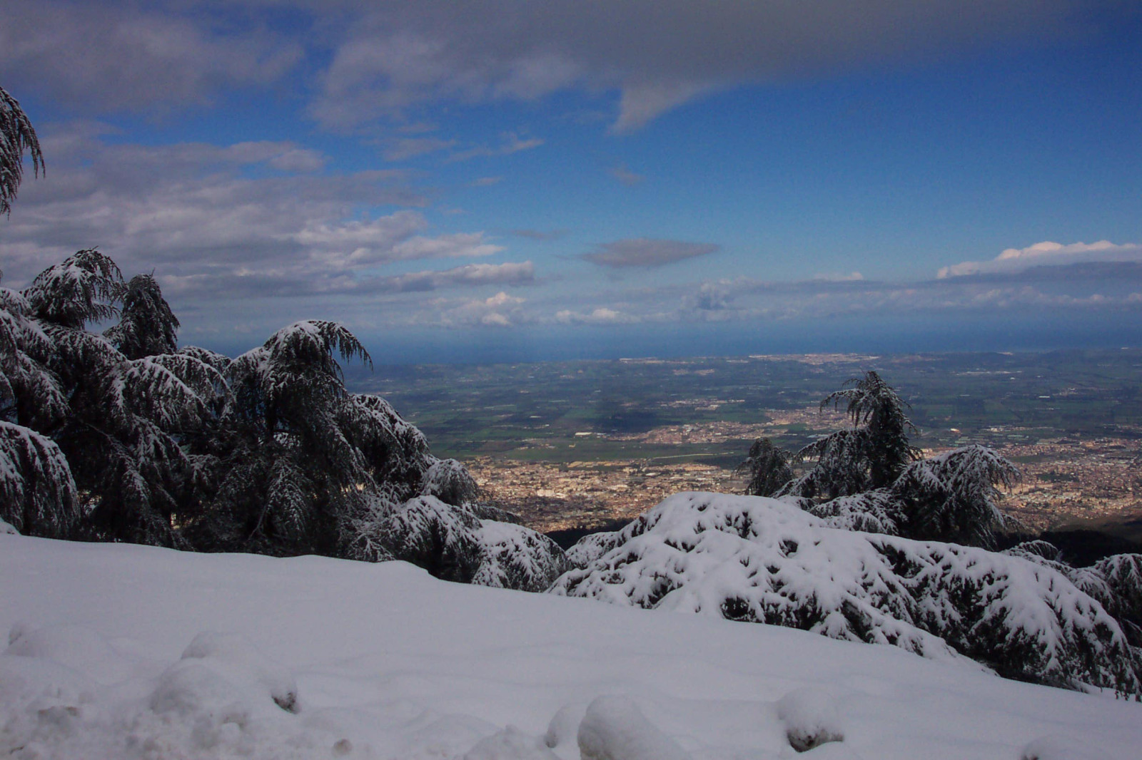 Chute des premiers flocons de neige sur les hauteurs de Blida Kabylie